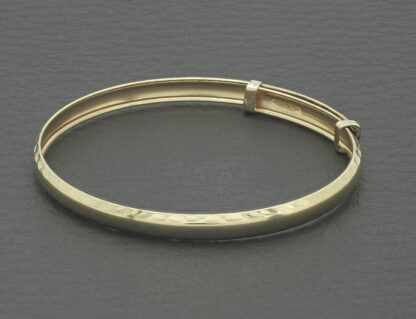 9ct Yellow Gold Children's Expandable Bangle - Image 3