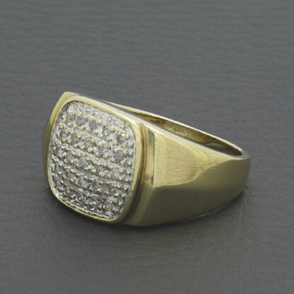 9ct Yellow Gold 0.25ct Diamond Signet Ring - Image 4