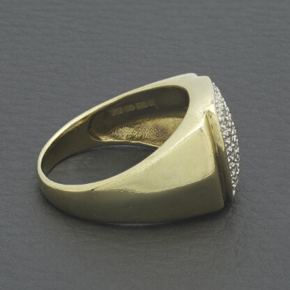 9ct Yellow Gold 0.25ct Diamond Signet Ring - Image 3