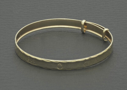 9ct Yellow Gold Children's Expandable Bangle - Image 3