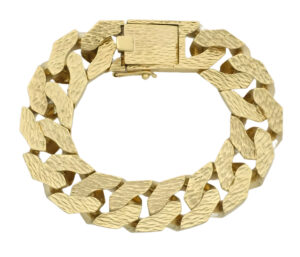 9ct Yellow Gold Curb Bracelet 8.5&#8243; 17.5mm
