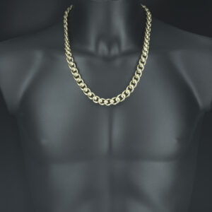 9ct Yellow Gold Roller Ball Chain 23.5&#8221; 12mm