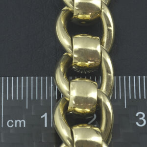 9ct Yellow Gold Roller Ball Chain 23.5&#8221; 12mm