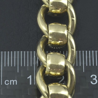 9ct Yellow Gold Roller Ball Chain 23.5'' 12mm - Image 4