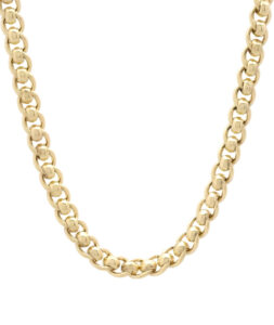 9ct Yellow Gold Roller Ball Chain 20&#8243; 6.5mm