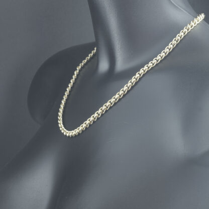 9ct Yellow Gold Roller Ball Chain 20" 6.5mm - Image 3