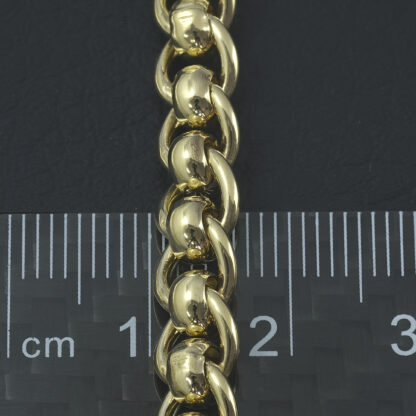 9ct Yellow Gold Roller Ball Chain 20" 6.5mm - Image 2
