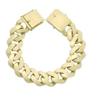 9ct Yellow Gold Curb Bracelet 9.5&#8221; 22.5mm