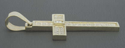 9ct Yellow Gold Gemstone Cross Pendant - Image 3