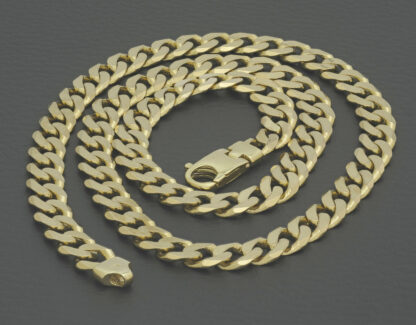 9ct Yellow Gold Curb Chain 22.5" 8.5mm - Image 5
