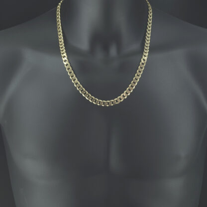 9ct Yellow Gold Curb Chain 22.5" 8.5mm - Image 3