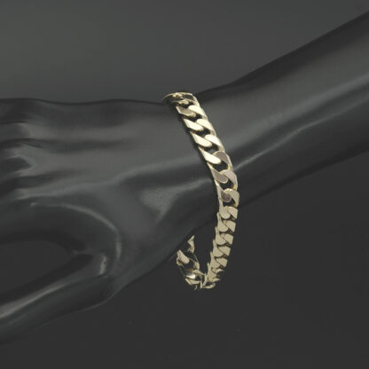 9ct Yellow Gold Curb Bracelet 7.5" 8mm - Image 3