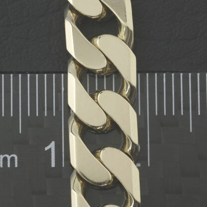 9ct Yellow Gold Curb Bracelet 7.5" 8mm - Image 4