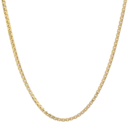 9ct Yellow Gold Box Link Chain 24" 2mm