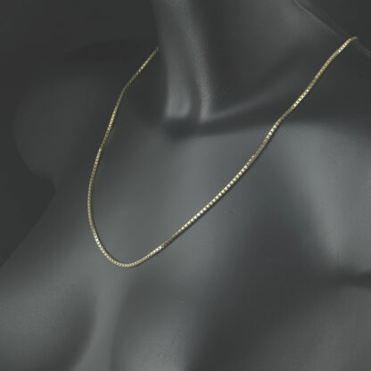9ct Yellow Gold Box Link Chain 24" 2mm - Image 4