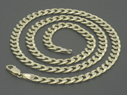 9ct Yellow Gold Curb Chain 24" 6.5mm - Image 5