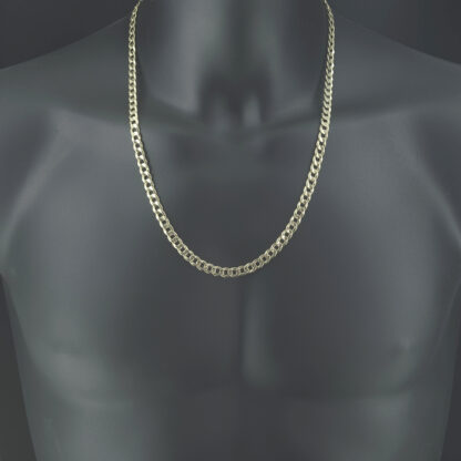 9ct Yellow Gold Curb Chain 24" 6.5mm - Image 3