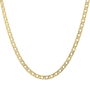 9ct Yellow Gold Fancy Curb Chain 21&#8243; 4mm