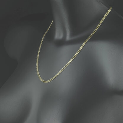9ct Yellow Gold Fancy Curb Chain 21" 4mm - Image 4