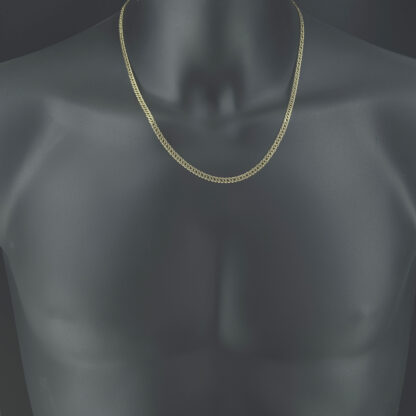 9ct Yellow Gold Fancy Curb Chain 21" 4mm - Image 3