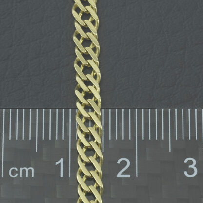 9ct Yellow Gold Fancy Curb Chain 21" 4mm - Image 2
