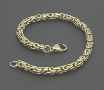 9ct Yellow Gold King Bracelet 8" 4.5mm - Image 2