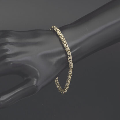 9ct Yellow Gold King Bracelet 8" 4.5mm - Image 3