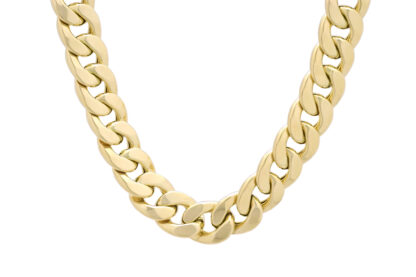18ct Yellow Gold Curb Chain 20" 13mm