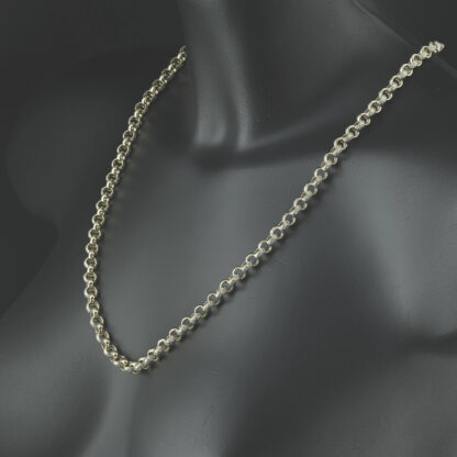 9ct Yellow Gold Gemstone Belcher Chain 25.5" 7mm - Image 4