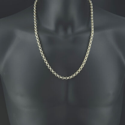 9ct Yellow Gold Gemstone Belcher Chain 25.5" 7mm - Image 3