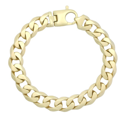 9ct Yellow Gold Curb Bracelet 8.5" 11.5mm