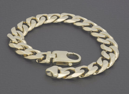 9ct Yellow Gold Curb Bracelet 8.5" 11.5mm - Image 2