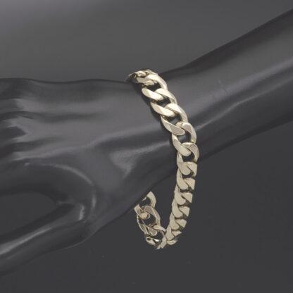 9ct Yellow Gold Curb Bracelet 8.5" 11.5mm - Image 3