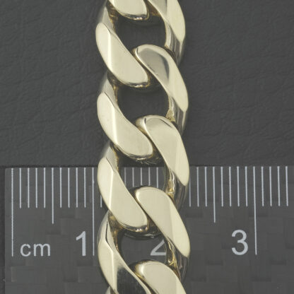 9ct Yellow Gold Curb Bracelet 8.5" 11.5mm - Image 4