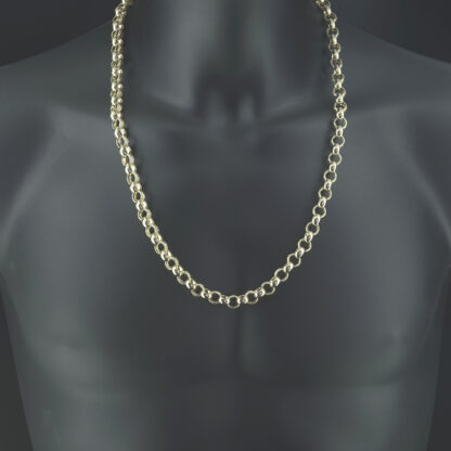 9ct Yellow Gold Patterned Belcher Chain 27" 9mm - Image 3