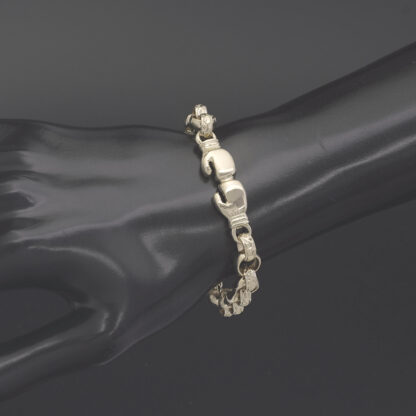 9ct Yellow Gold Boxing Glove Belcher Bracelet 6.5" 8mm - Image 3