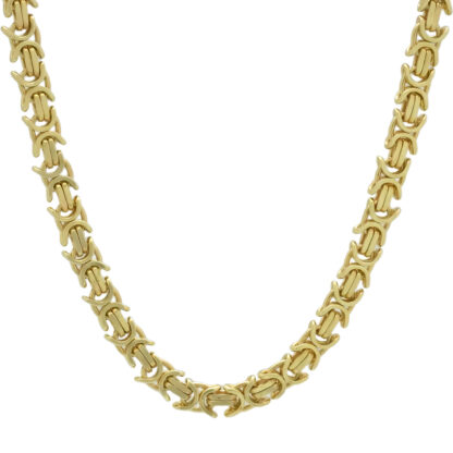 9ct Yellow Gold Byzantine Chain 22" 6mm