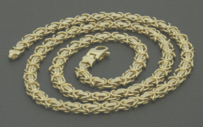 9ct Yellow Gold Byzantine Chain 22" 6mm - Image 5