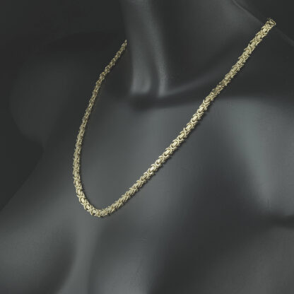 9ct Yellow Gold Byzantine Chain 22" 6mm - Image 4