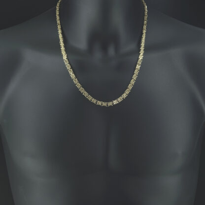 9ct Yellow Gold Byzantine Chain 22" 6mm - Image 3