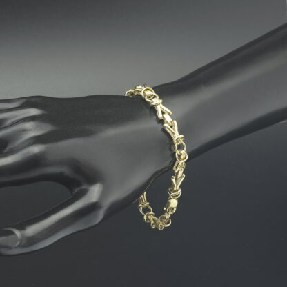 9ct Yellow Gold Fancy Link Bracelet 3.5mm 8'' - Image 3