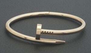 9ct Rose Gold Nail Bangle