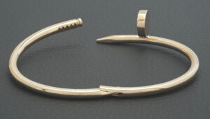 9ct Rose Gold Nail Bangle