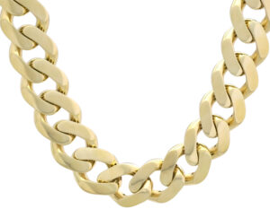 9ct Yellow Gold Curb Chain 28&#8243; 19.5mm