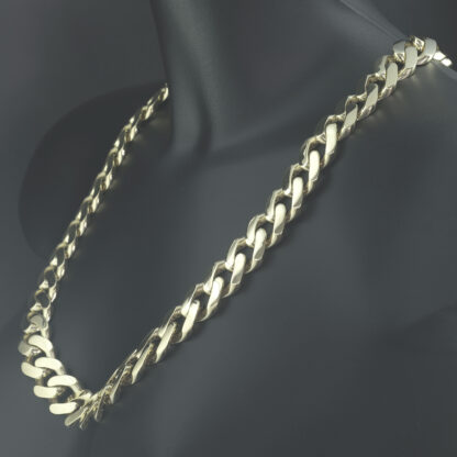 9ct Yellow Gold Curb Chain 28" 19.5mm - Image 3
