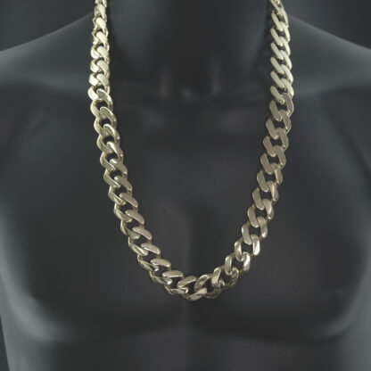 9ct Yellow Gold Curb Chain 28" 19.5mm - Image 2