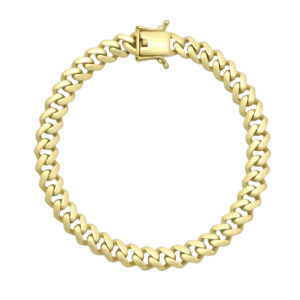 9ct Yellow Gold Curb Bracelet 7.5&#8243; 7.5mm