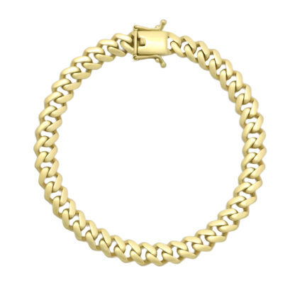 9ct Yellow Gold Curb Bracelet 7.5" 7.5mm