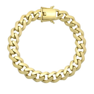 9ct Yellow Gold Curb Bracelet 7&#8243; 10.5mm