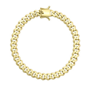 9ct Yellow Gold Curb Bracelet 8&#8243; 7.5mm